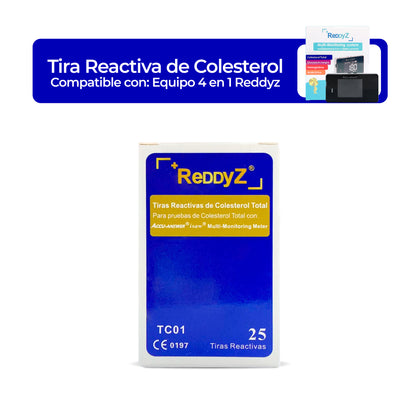 Tira Reactiva para Colesterol para Equipo 4 en 1 REDDYZ