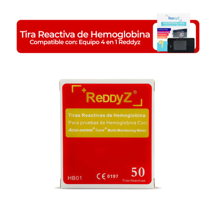 Tira Reactiva para Hemoglobina para Equipo 4 en 1 REDDYZ