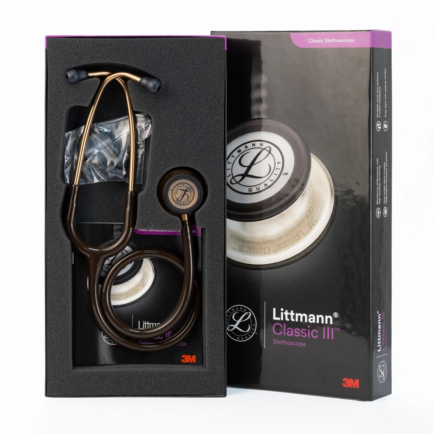 Estetoscopio LITTMANN CLASSIC III Chocolate Cobre 5809
