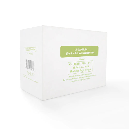 Catéter Intravenoso I.V Periférico 18 G X 1 1/4" CAJA 50 UND