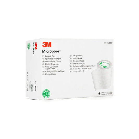 Esparadrapo de Papel de 5 CM X 9.1 M 3M MICROPORE 1530-2 CAJA 6 UND