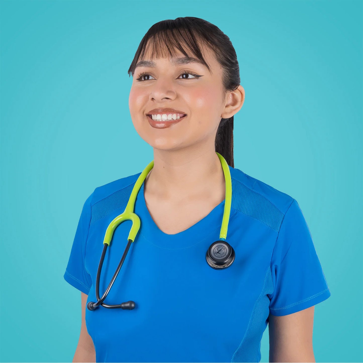 Estetoscopio LITTMANN CLASSIC III Verde Limón Smoke Chestpiece Vástago Azul 5875