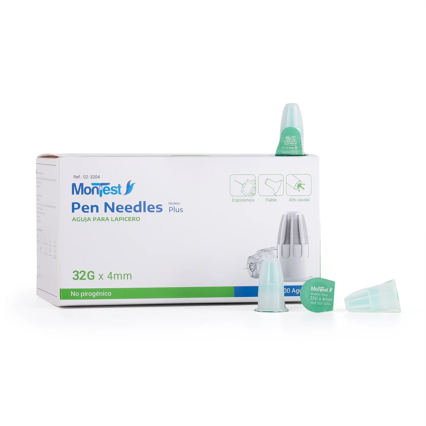 Aguja para Insulina MONTEST PLUS 32 G X 4 MM CAJA 100 UND