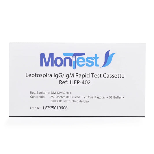 Prueba Rápida Leptospira IGG IGM Casete MONTEST CAJA 25 UND