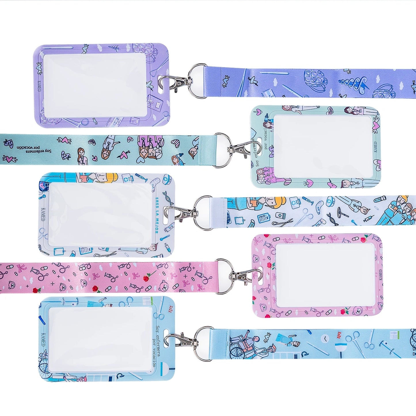 Porta Fotocheck de PVC y Lanyard KAMED Diseño Médico