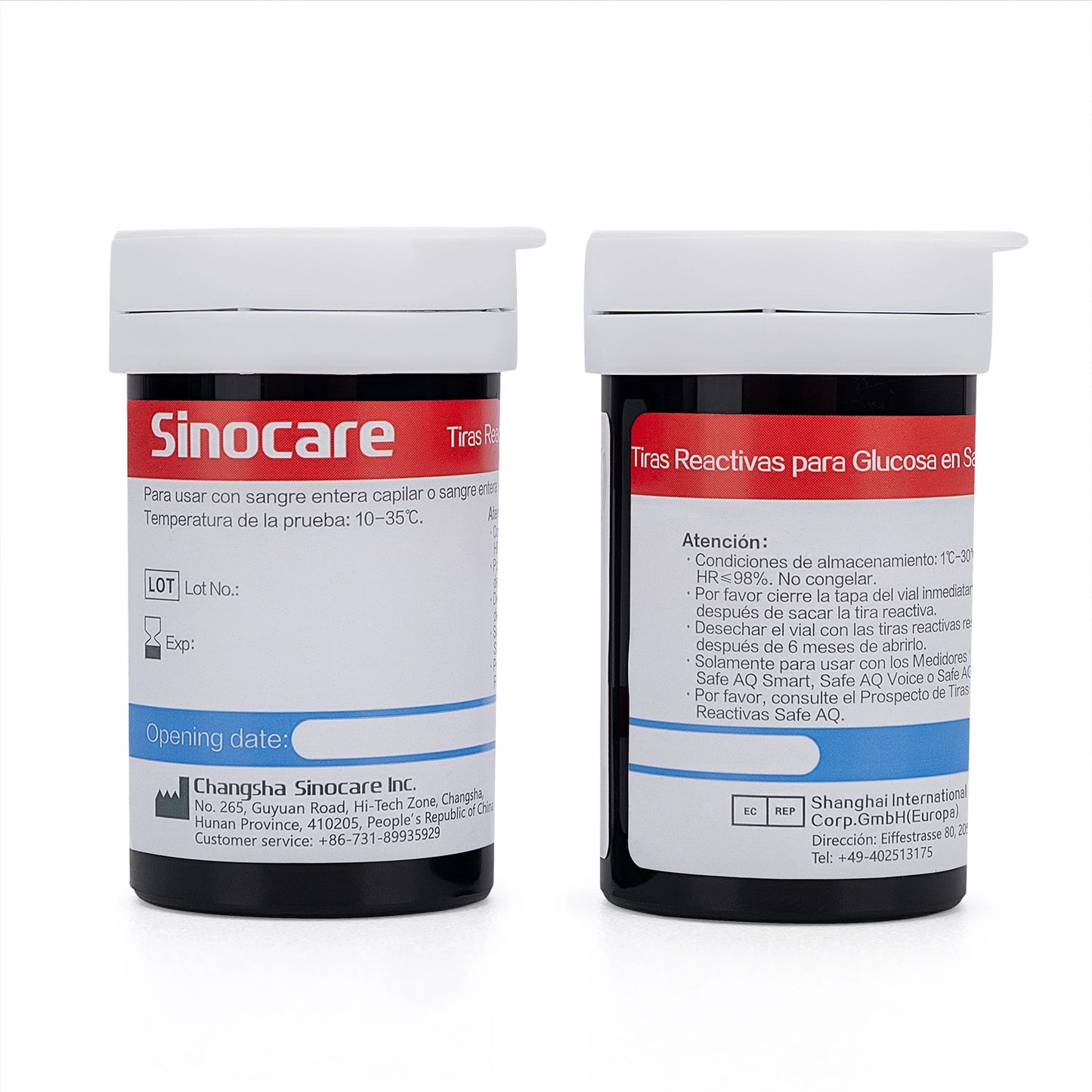 Tiras Reactivas para Glucosa SINOCARE SAFE AQ CAJA 50 UND