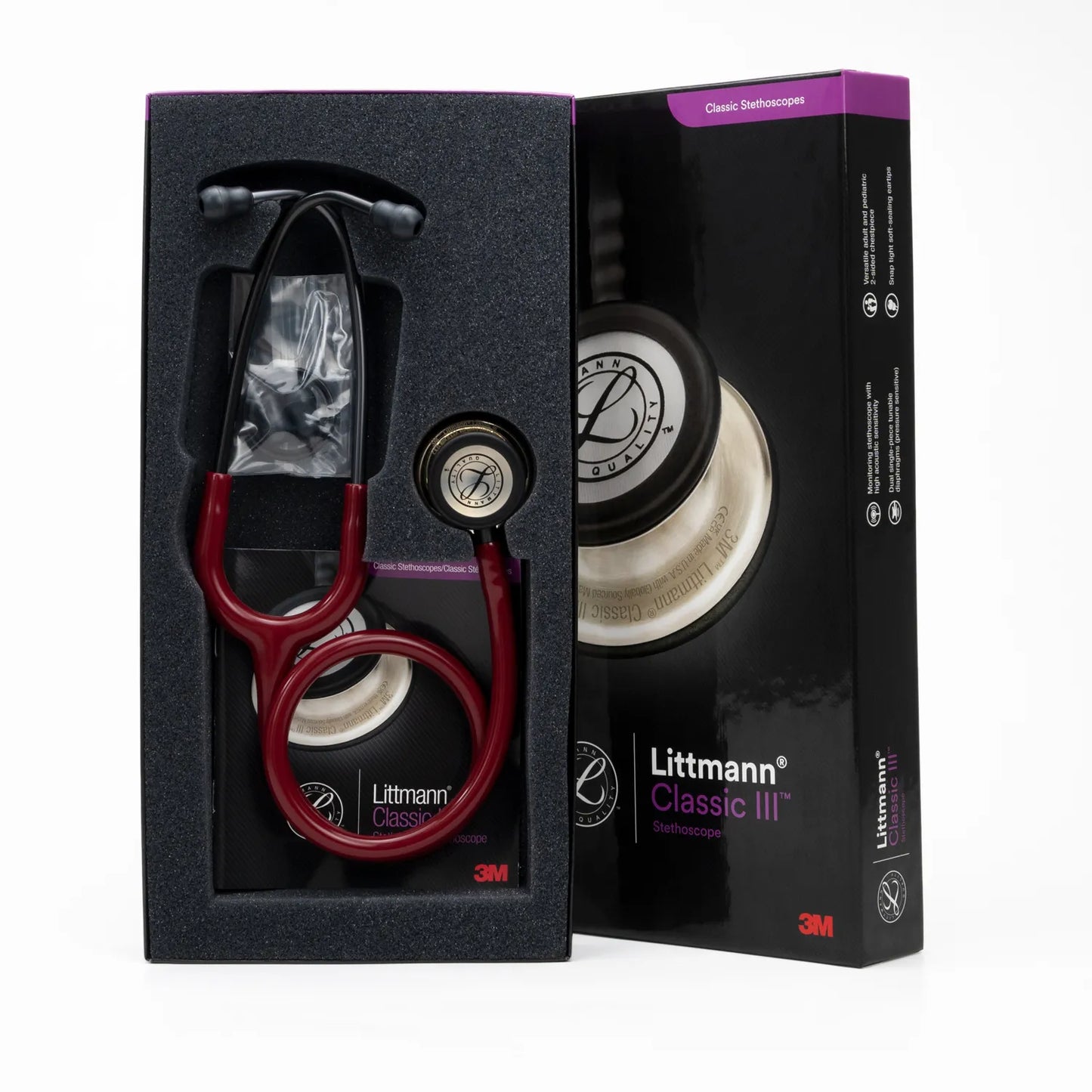 Estetoscopio LITTMANN CLASSIC III Borgoña Champagne Chestpiece 5864