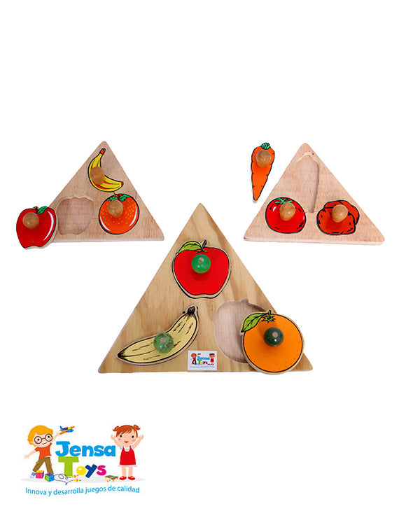 Rompecabezas de Encaje con Pines Frutas y Verduras