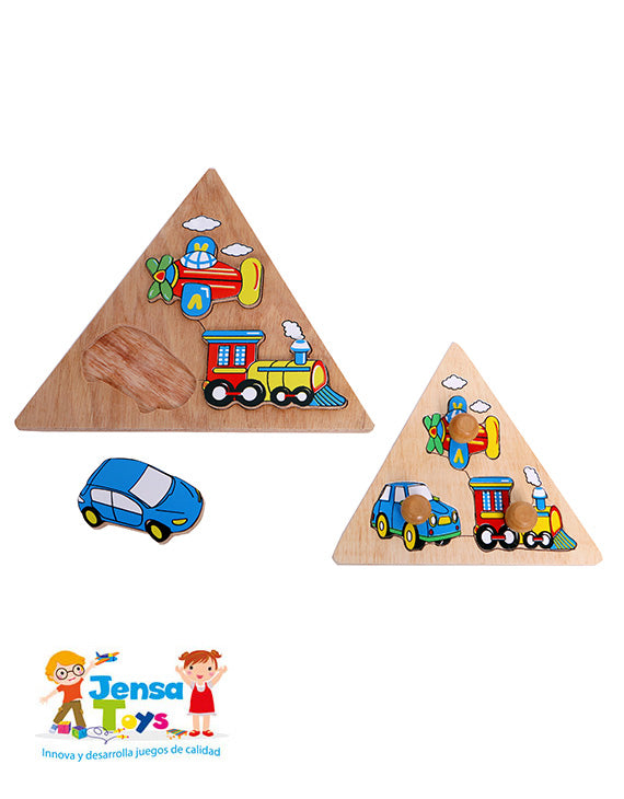 Rompecabezas de Encaje Triangular Transporte