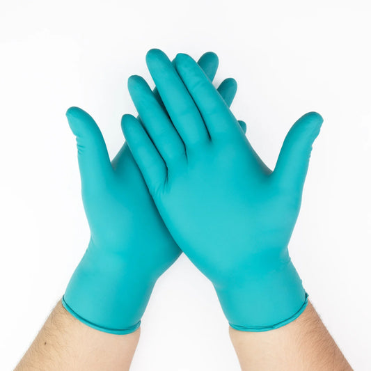 Guantes De Nitrilo Descartables Verdes CAJA 100 UND