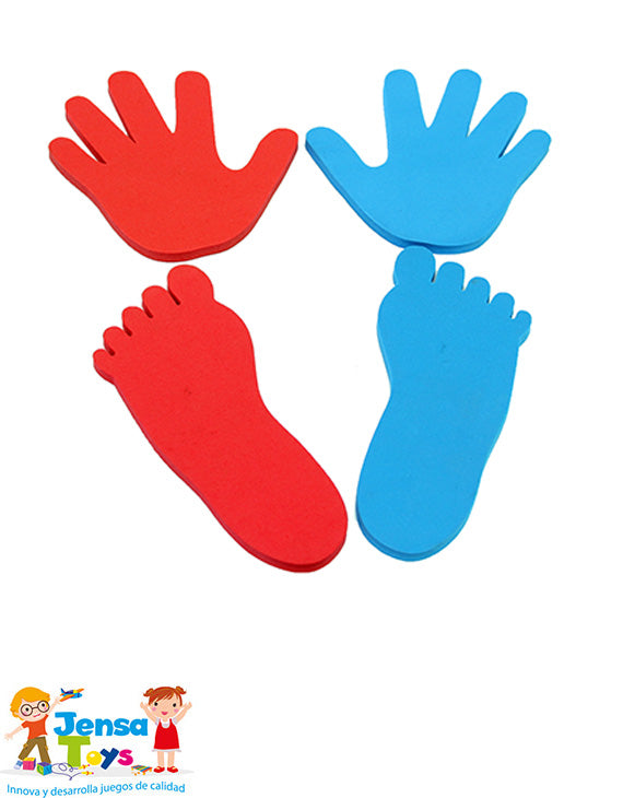 Siluetas de Pies y Manos para Lateralidad