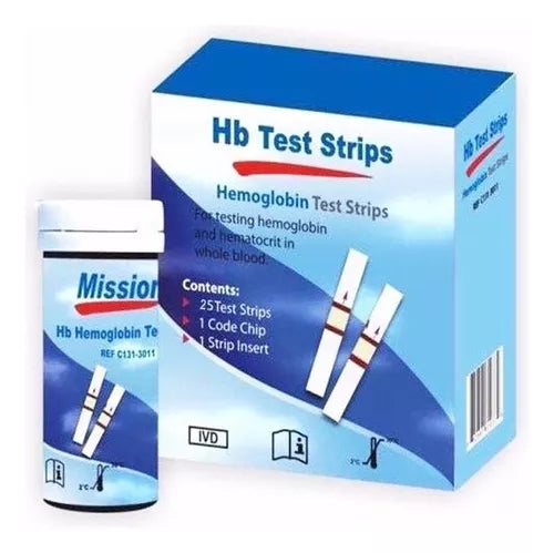 Tira Reactiva Hemoglobina Mission (25 und)