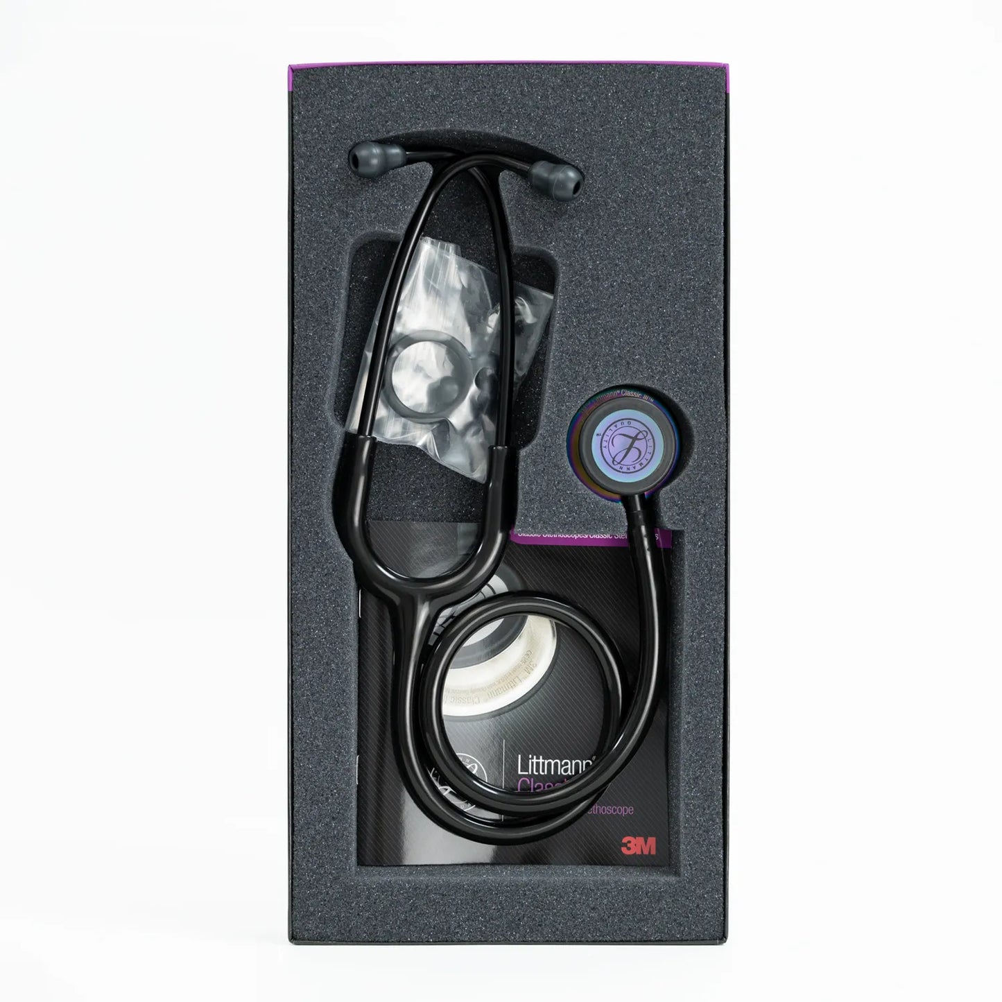 Estetoscopios Littmann Clasic III 3M Negro Arcoíris #5870 (Edición Especial)