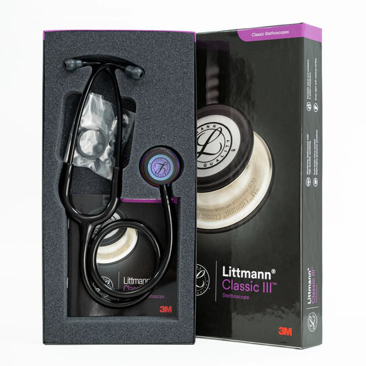 Estetoscopios Littmann Clasic III 3M Negro Arcoíris #5870 (Edición Especial)