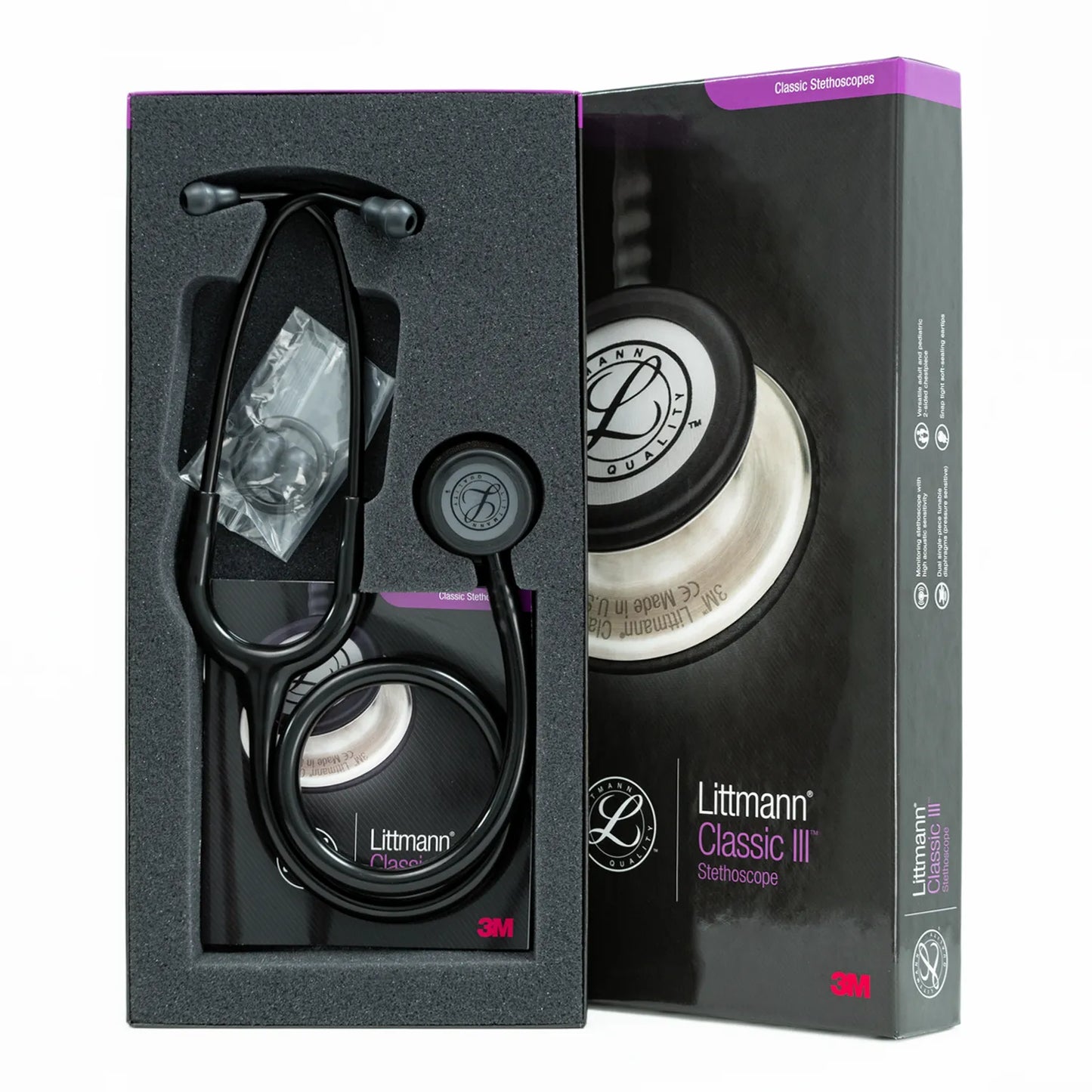 Estetoscopios Littmann Clasic III 3M Black Edition #5803 (Edición Especial)