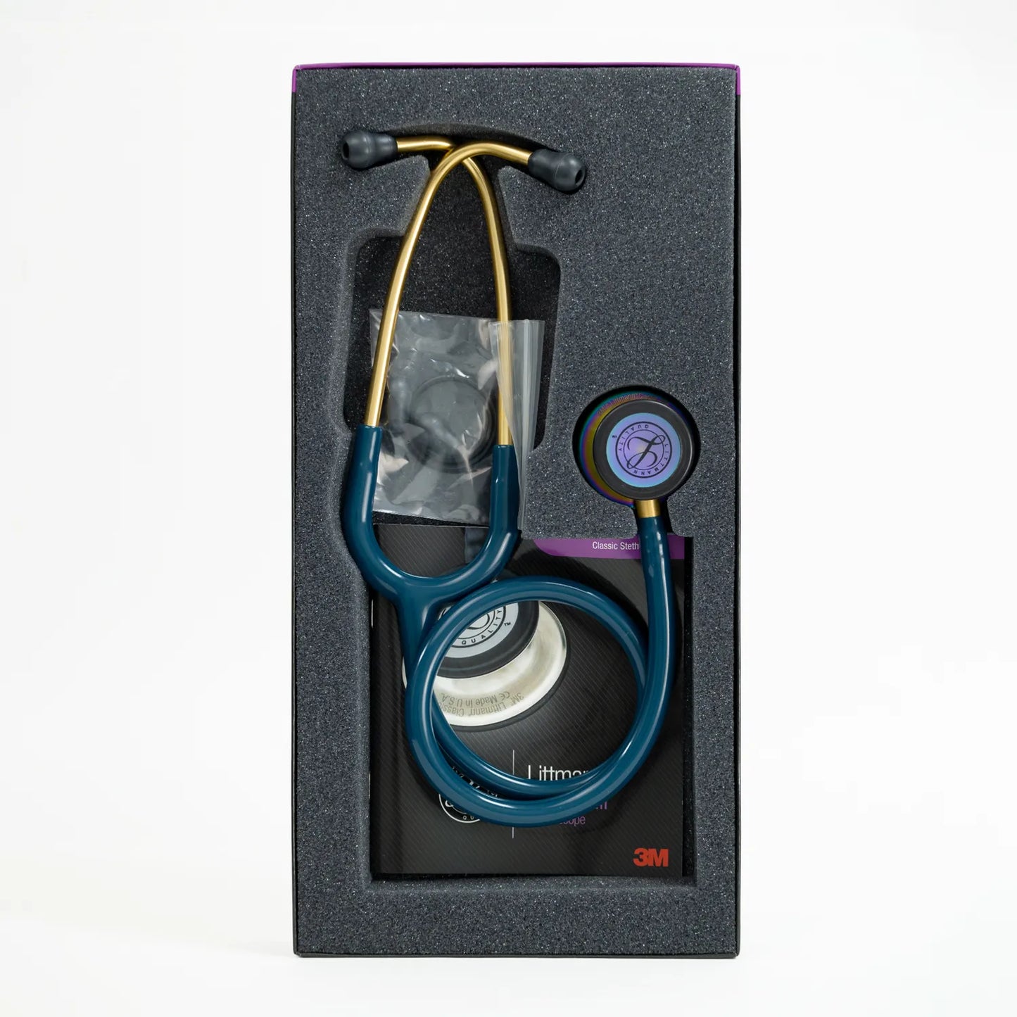 Estetoscopios Littmann Clasic III 3M Azul Caribe Arcoíris #5807 (Edición Especial)