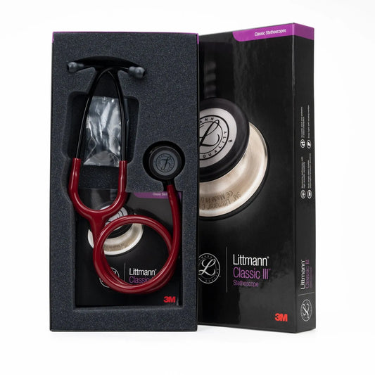 Estetoscopios Littmann Clasic III 3M Guinda Black Edition #5868 (Edición Especial)
