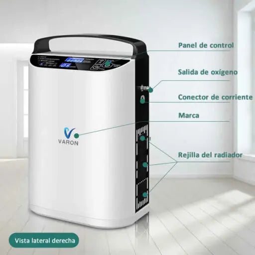 Concentrador de Oxígeno Portátil 5 LITROS - VARON - NT1