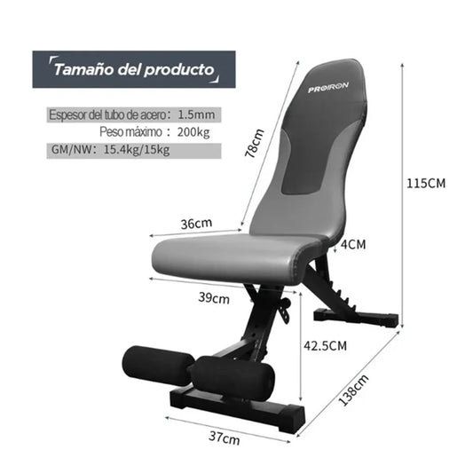 Banca Multifuncional Plegable para Entrenamiento PROIRON PRO-I