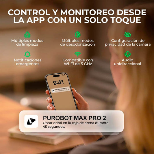 Arenero Automático Inteligente con Cámara IA PETKIT PuroBot Max Pro 2