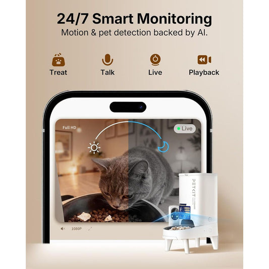 Comedero Automático con Cámara 1080P e IA PETKIT D4H2