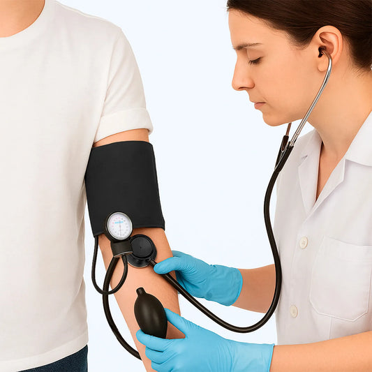 Tensiómetro Manual Aneroide con Estetoscopio KAMED Morado