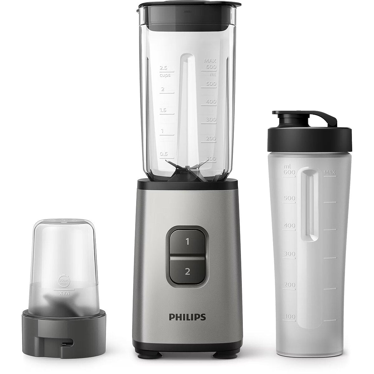 Mini Licuadora y Picadora 350 W 2 Velocidades PHILIPS HR2604