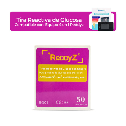 Tira Reactiva para Glucosa para Equipo 4 en 1 REDDYZ