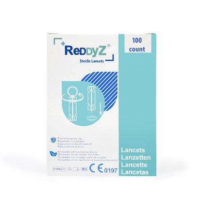 Lancetas REDDYZ UNIVERSAL 28 G CAJA 100 UND