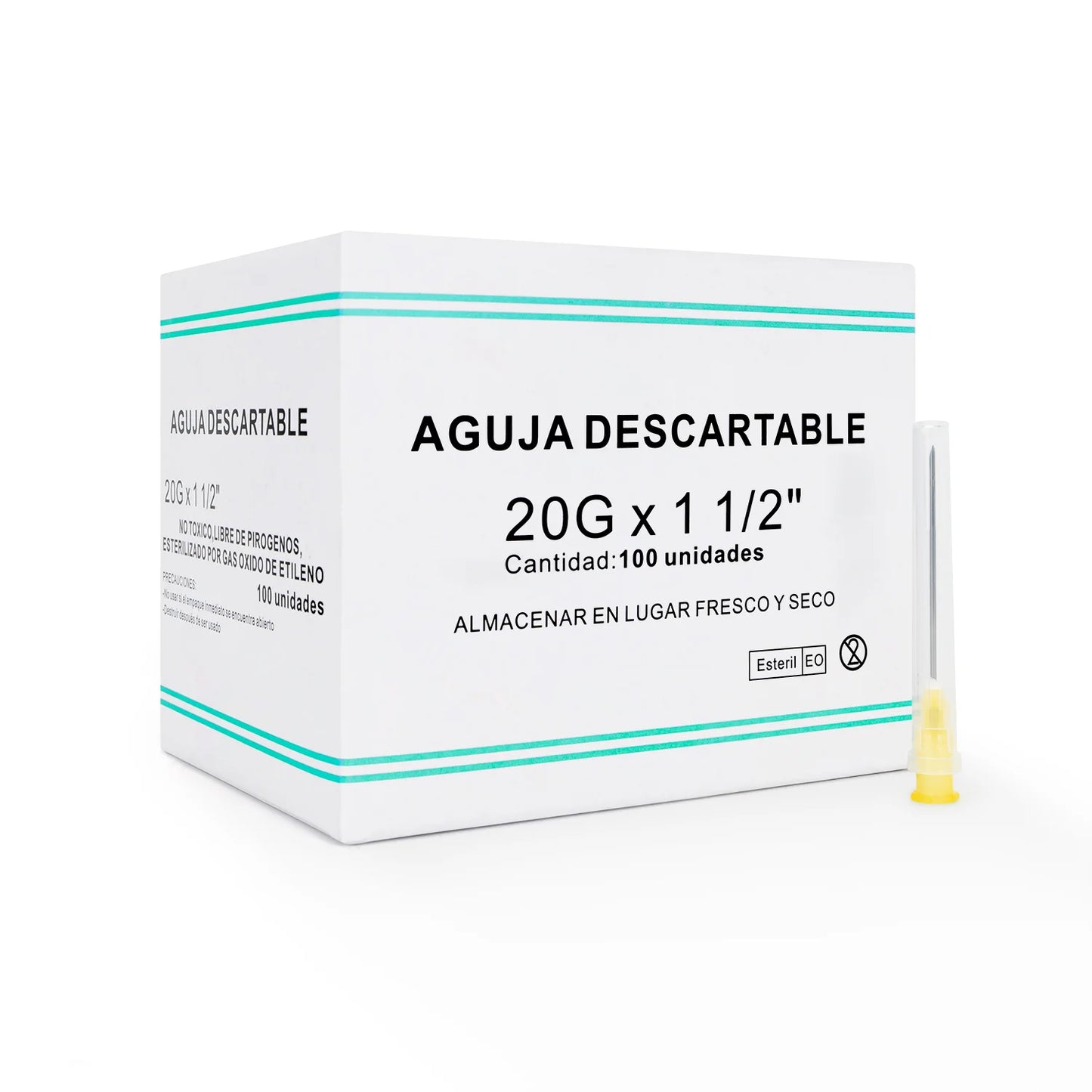 Aguja Descartable 20 G X 1 1/2" CAJA 100 UND