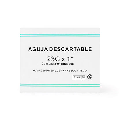 Aguja Descartable 23 G X 1" CAJA 100 UND
