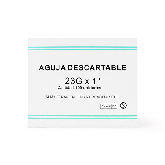 Aguja Descartable 23 G X 1" CAJA 100 UND