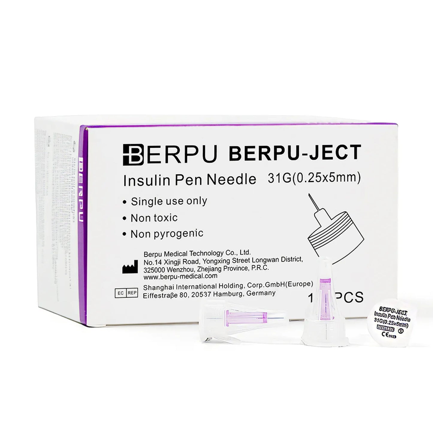 Aguja para Insulina BERPU 31 G X 5 MM CAJA 100 UND