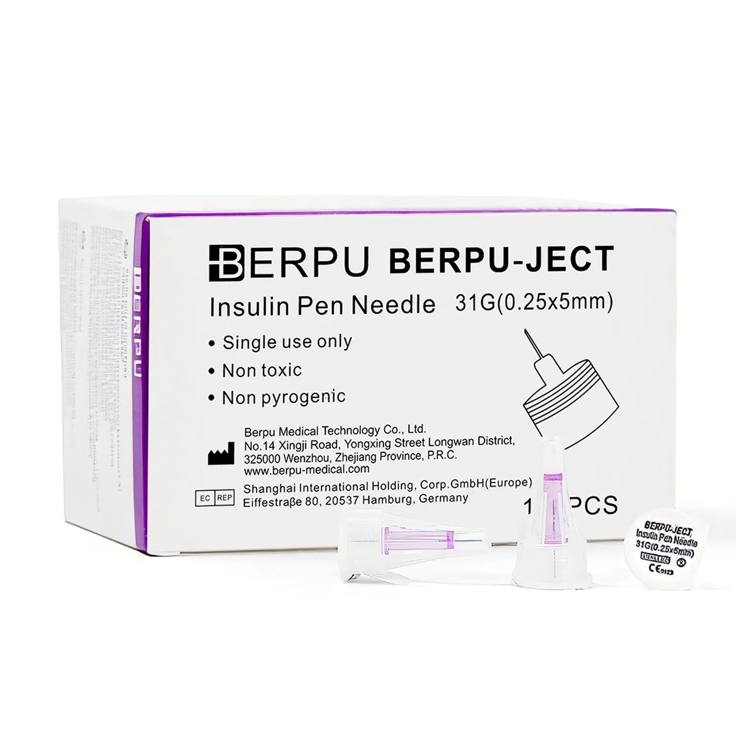 Aguja para Insulina BERPU 31 G X 5 MM CAJA 100 UND