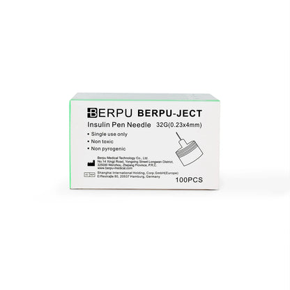 Aguja para Insulina BERPU 32 G X 4 MM CAJA 100 UND