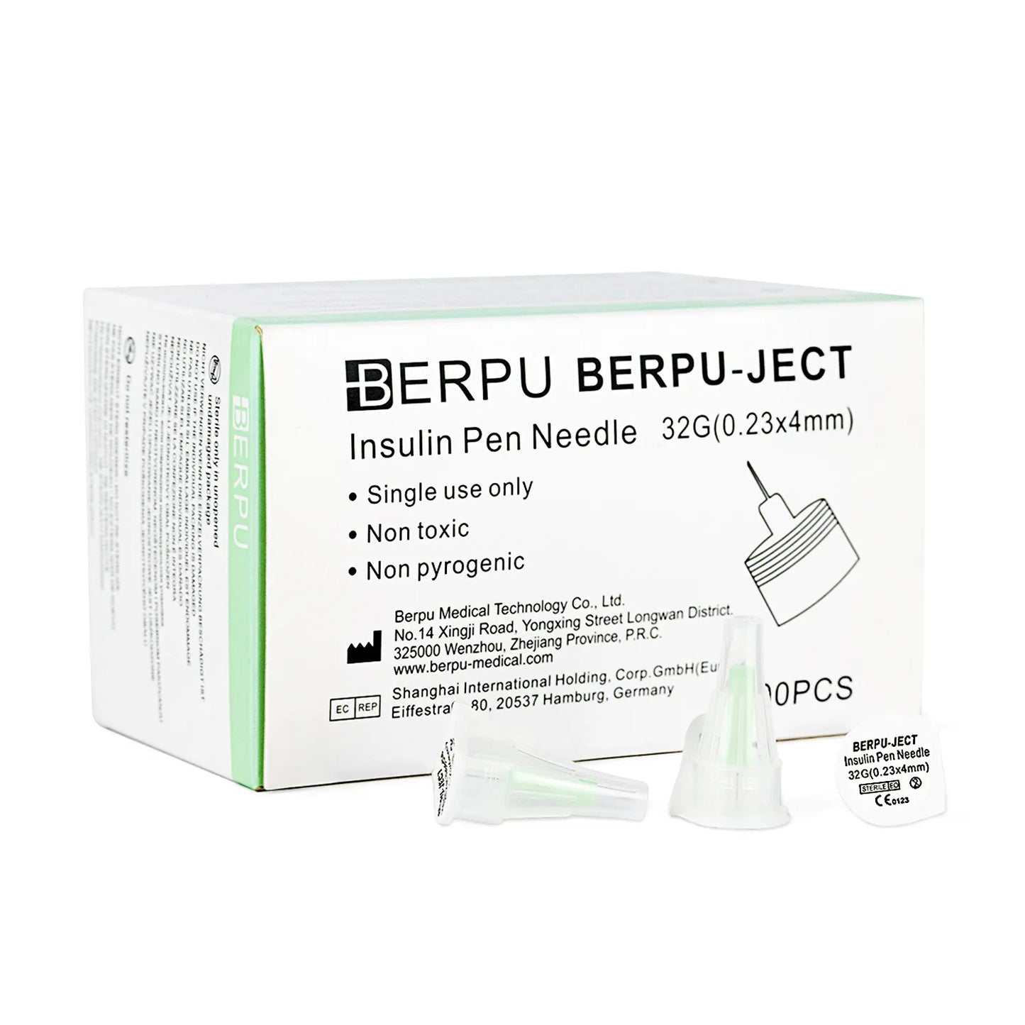 Aguja para Insulina BERPU 32 G X 4 MM CAJA 100 UND