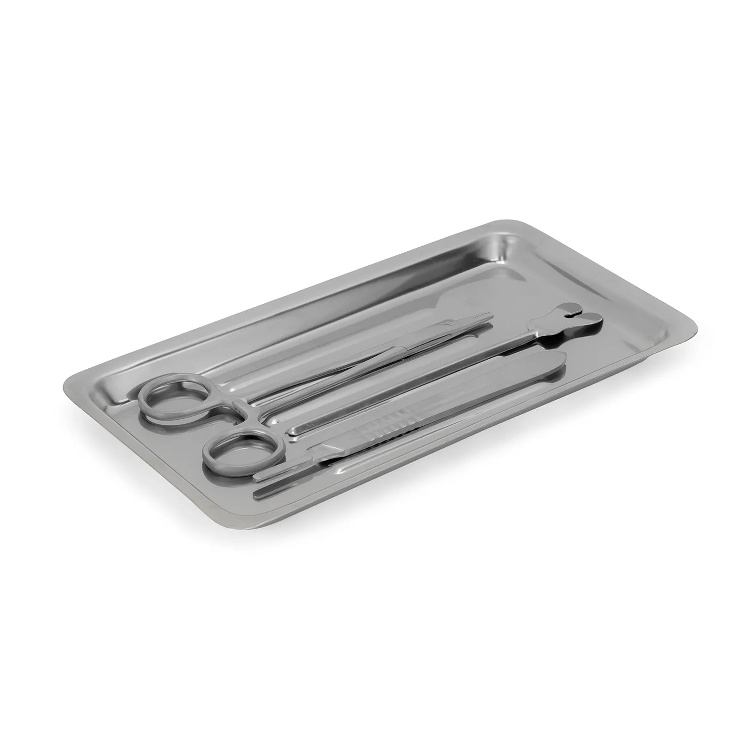 Bandeja Acanalada de Acero Inoxidable de 21 X 11 CM