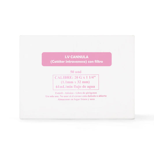 Catéter Intravenoso I.V Periférico 20 G X 1 1/4" CAJA 50 UND