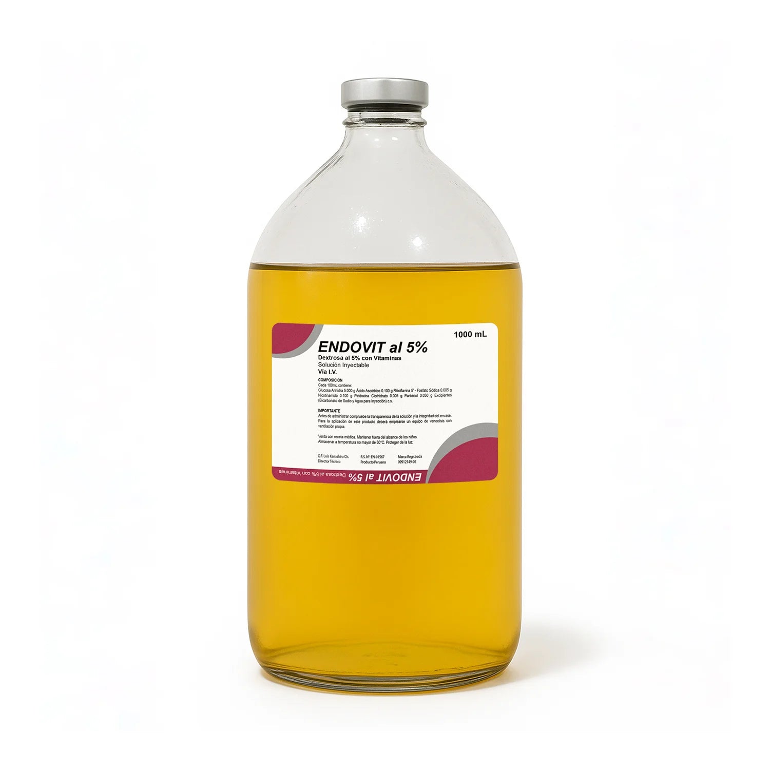 Endovit 5% Solución Inyectable FCO 1000 ML