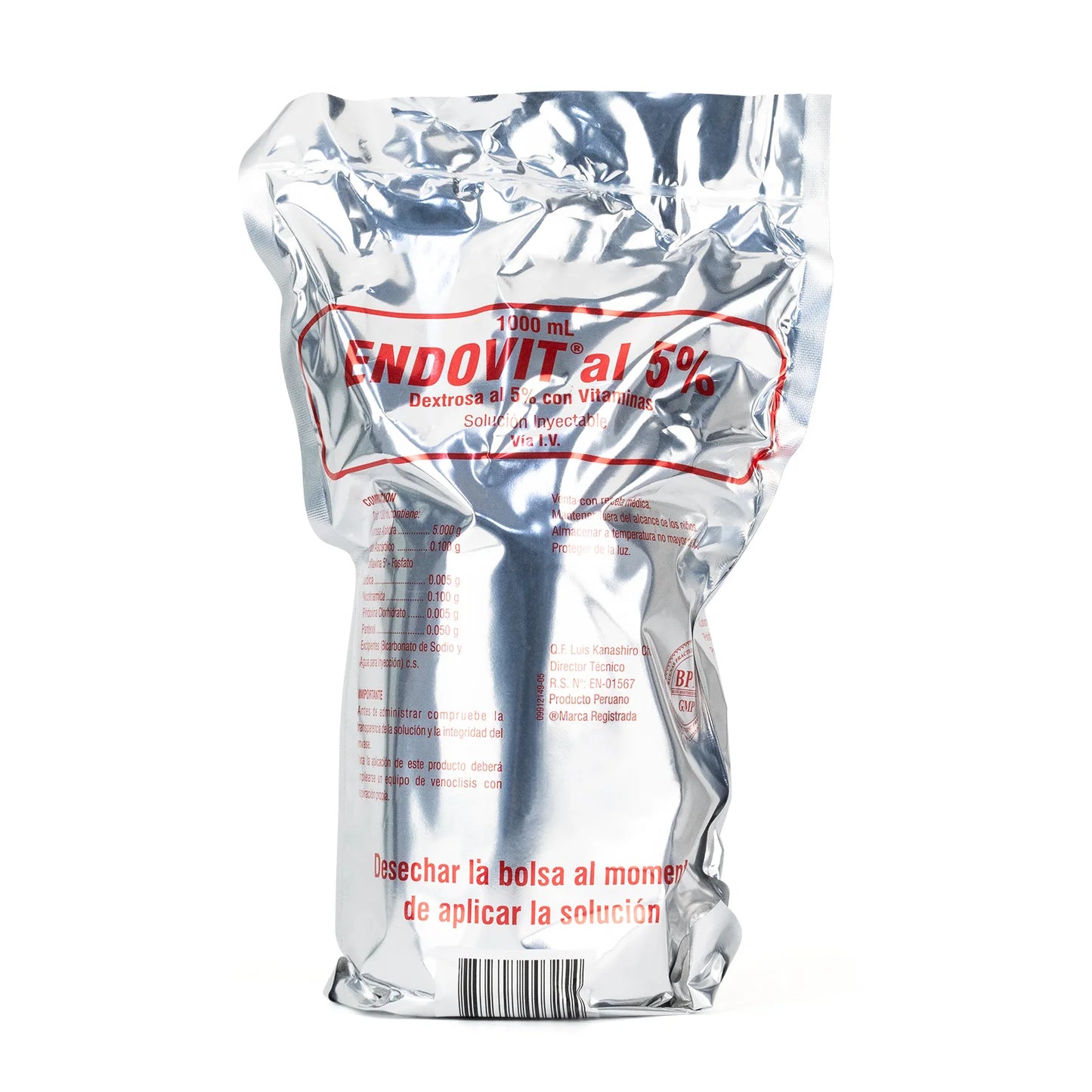 Endovit 5% Solución Inyectable FCO 1000 ML