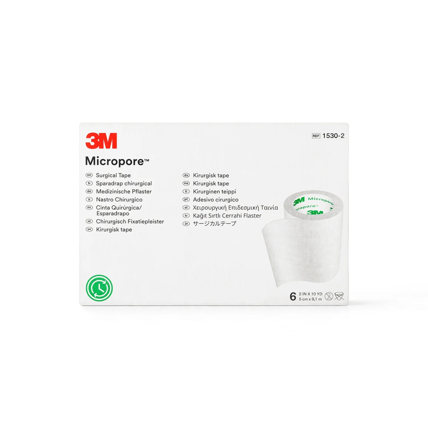 Esparadrapo de Papel de 2.5 CM X 9.1 M 3M MICROPORE 1530-1 CAJA 12 UND