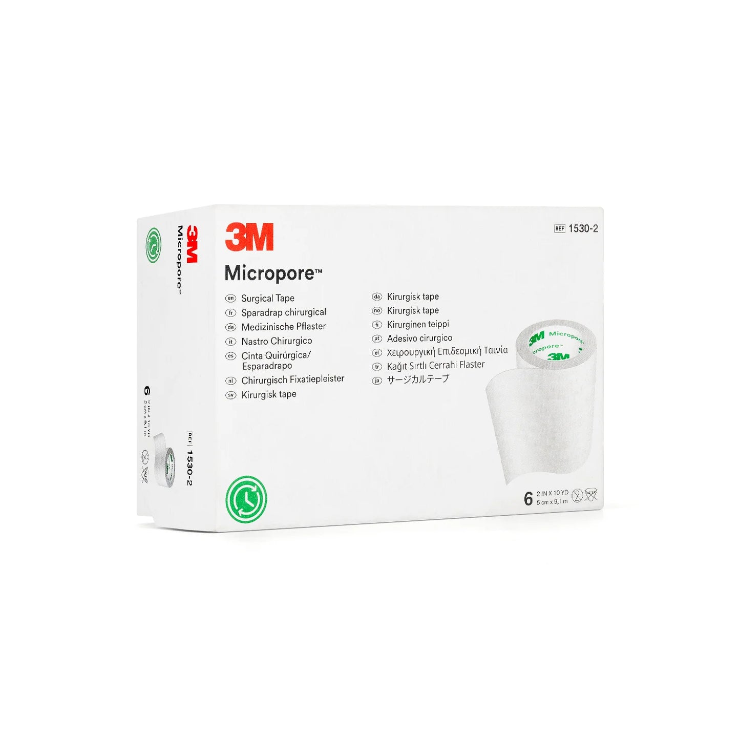 Esparadrapo de Papel de 2.5 CM X 9.1 M 3M MICROPORE 1530-1 CAJA 12 UND