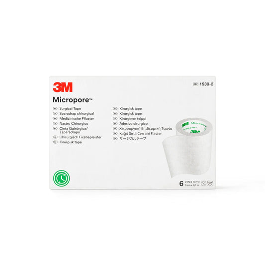 Esparadrapo de Papel de 5 CM X 9.1 M 3M MICROPORE 1530-2 CAJA 6 UND