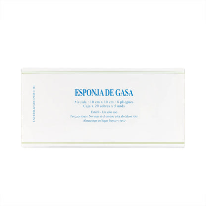 Esponja de Gasa Estéril Absorbente de 10 X 10 CM