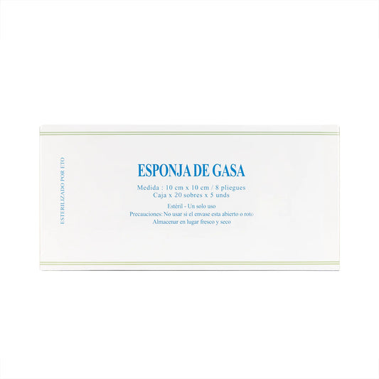 Esponja de Gasa Estéril Absorbente de 10 X 10 CM