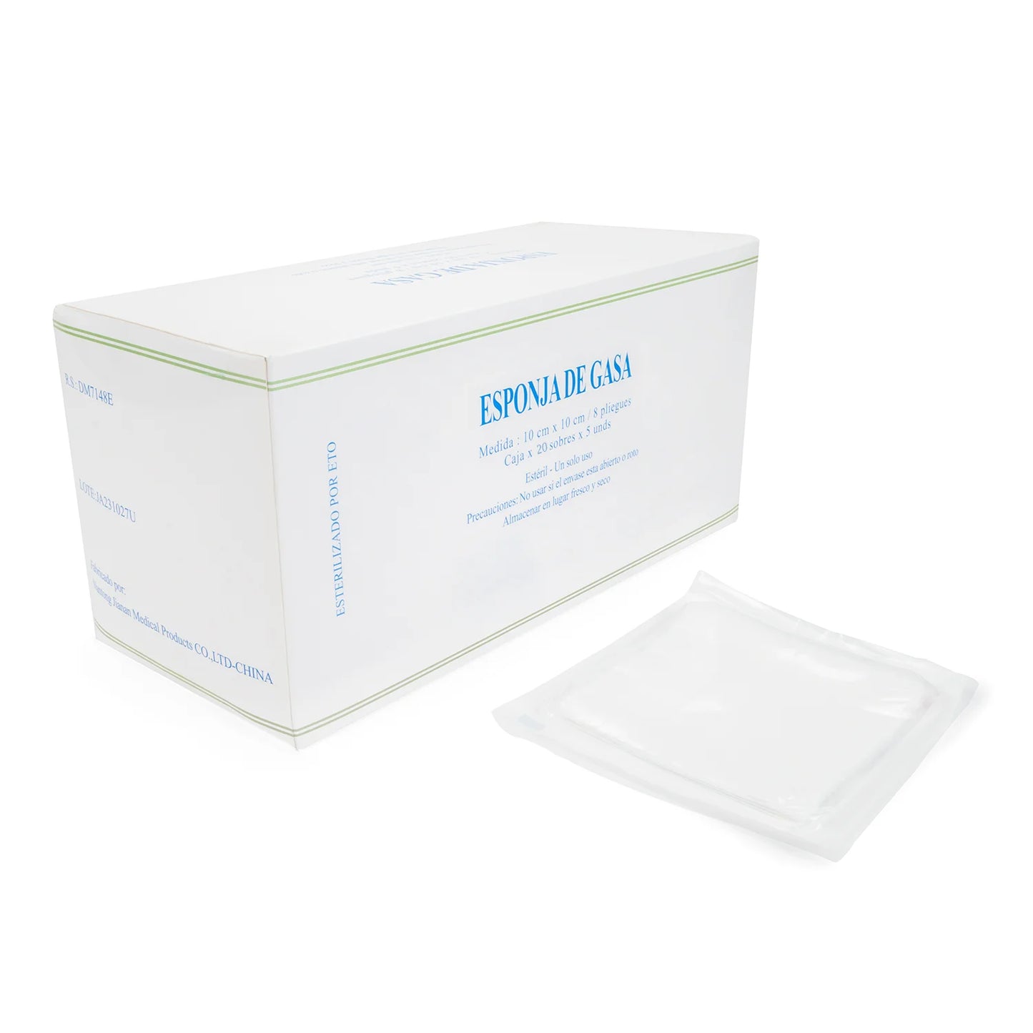 Esponja de Gasa Estéril Absorbente de 10 X 10 CM