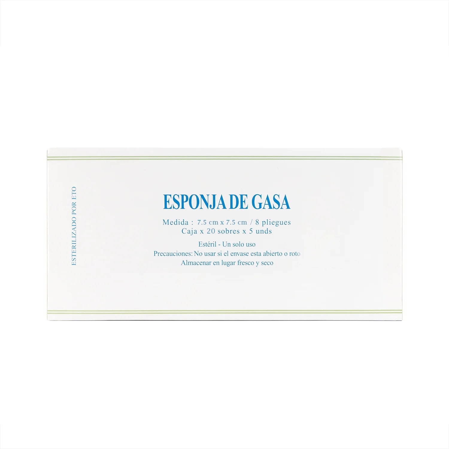 Esponja de Gasa Estéril Absorbente de 7.5 X 7.5 CM