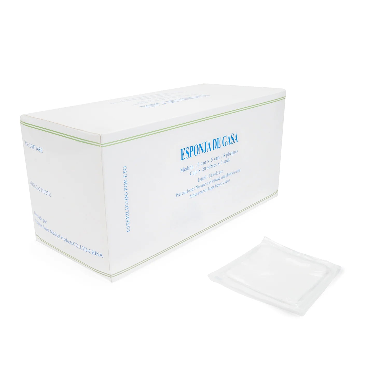 Esponja de Gasa Estéril Absorbente de 5 X 5 CM