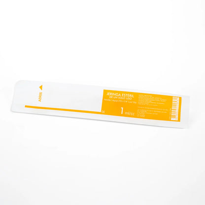 Jeringa Hipodérmica Estéril de 1 ML Aguja 25 G X 5/8" CAJA 100 UND