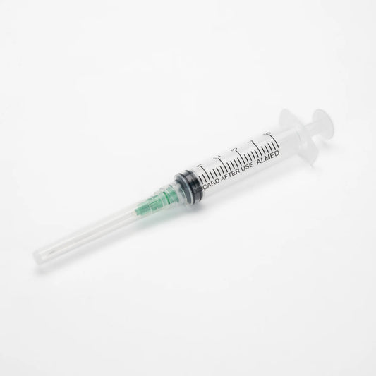 Jeringa Hipodérmica Estéril de 5 ML Aguja 21 G X 1 1/2" CAJA 100 UND